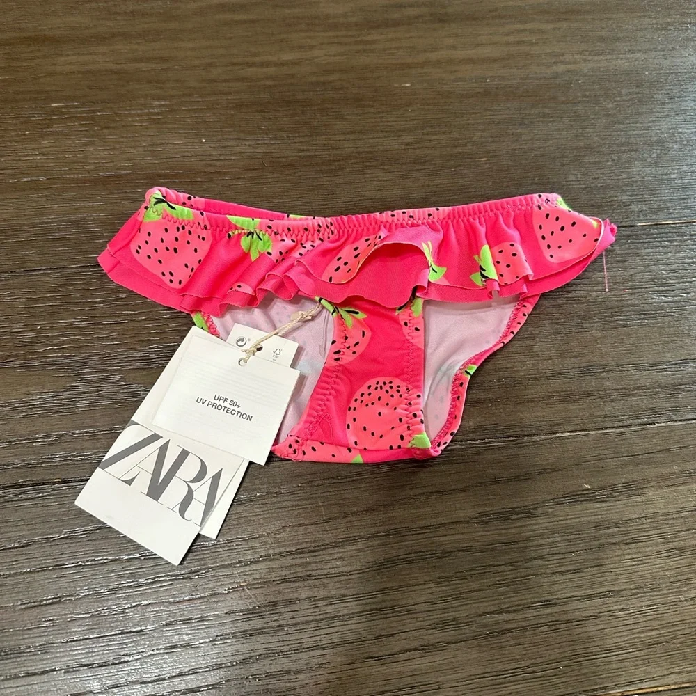 New! 12-24mth Zara Kids Pink Strawberry Swimsuit bottoms